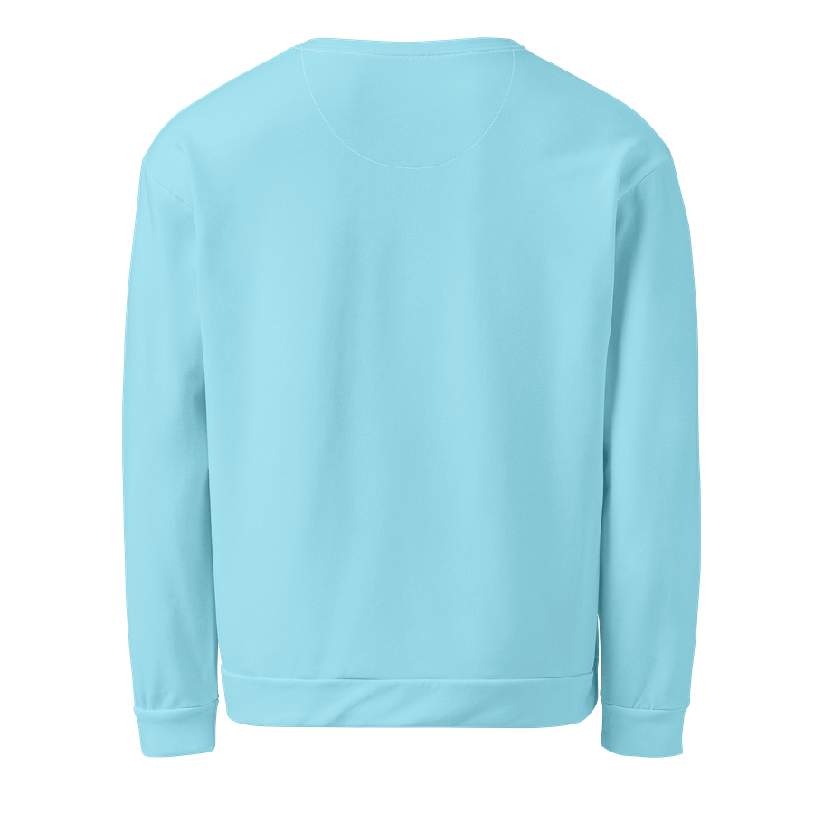 Light Blue Solid Color Eco Friendly Unisex Sweatshirt product image (2)