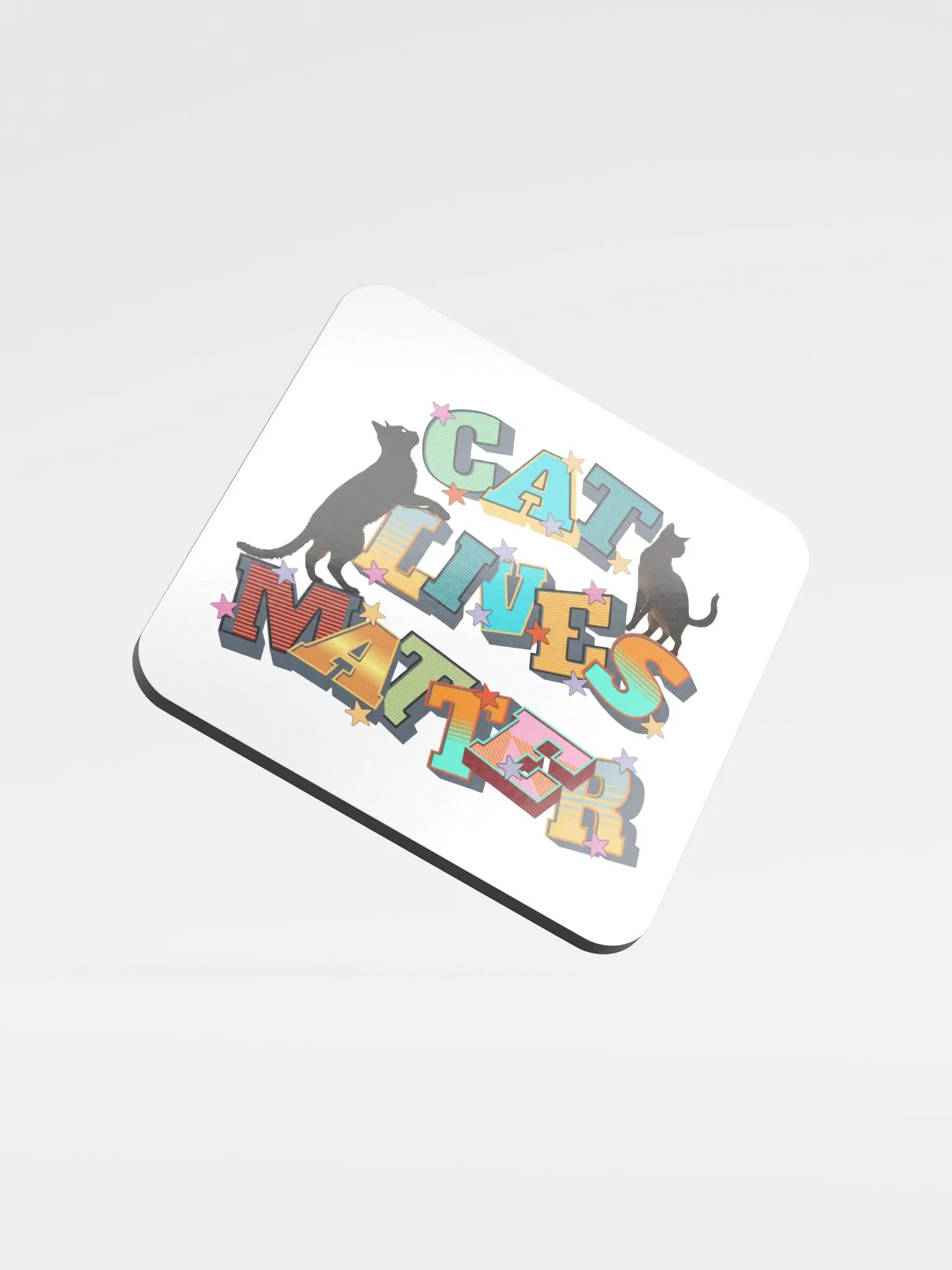 Cat Lives Matter Star-Studded Feline Coaster product image (2)