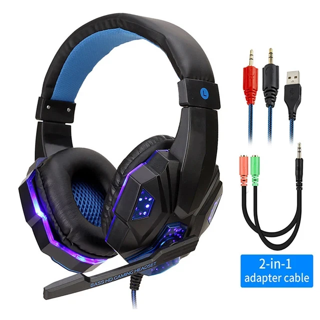 Professional Led Light Wired Gaming Headphones With Microphone product image (1)