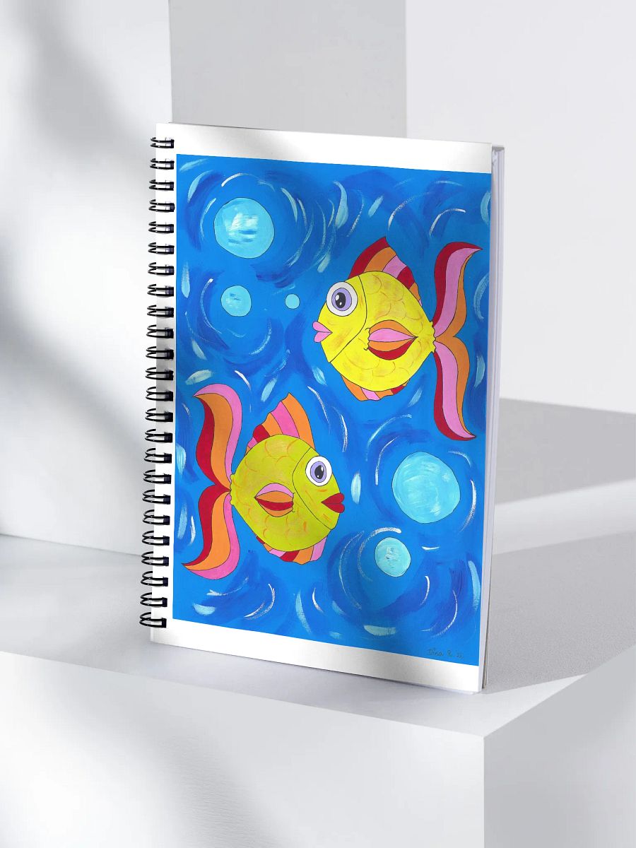 Fish style (art by Dina R.) acrylic painting picture - Spiral Notebook product image (4)