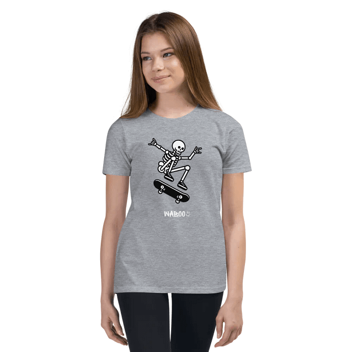 Skateboarding Skeleton Youth T-Shirt product image (142)