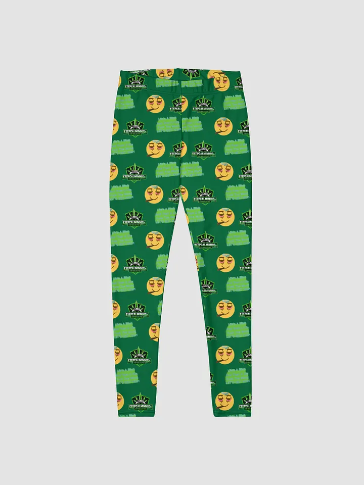 Moto emo and logo green leggings product image (1)