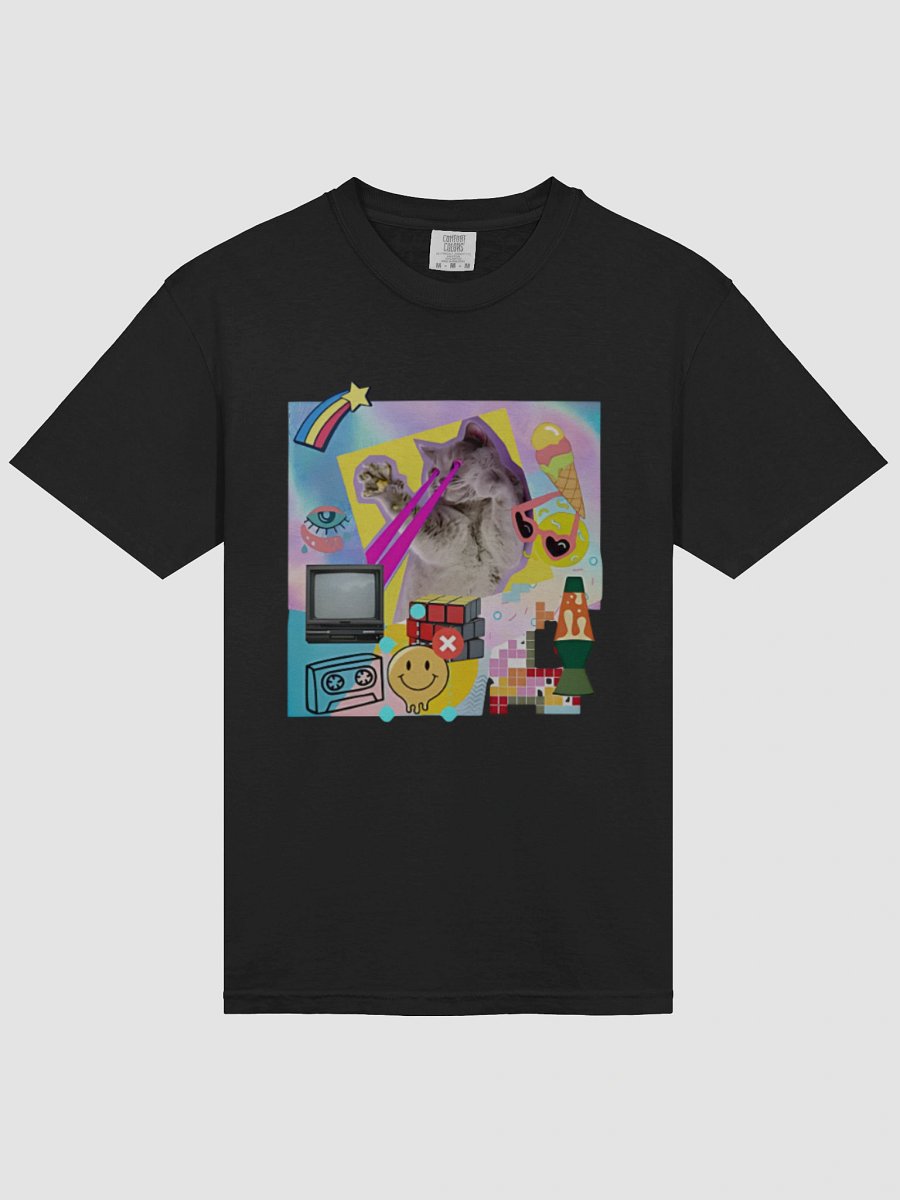 Retro Laser Cat Collage Shirt product image (3)