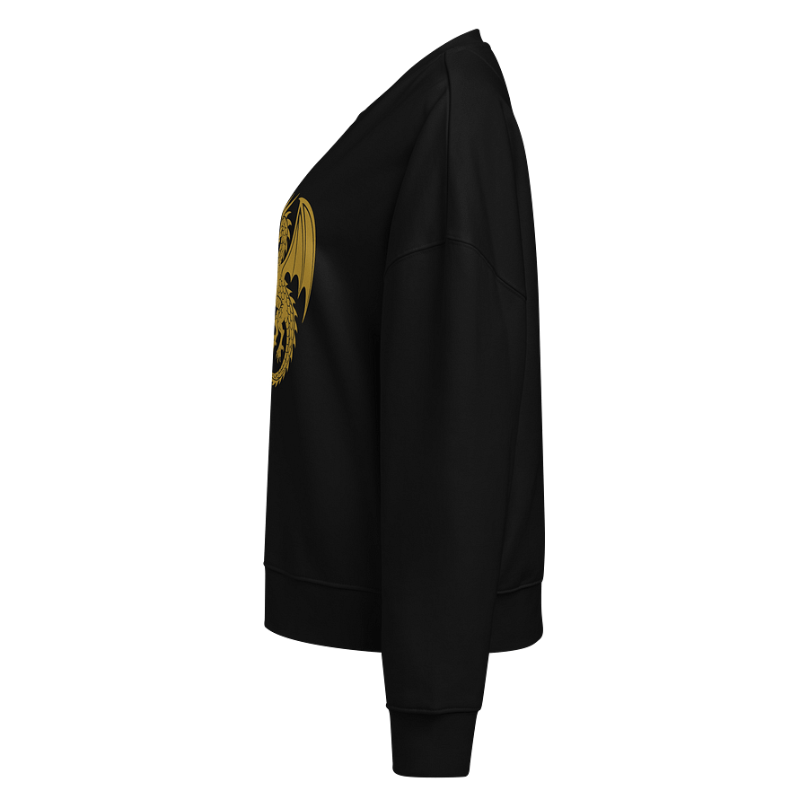 🟡 100% Organic Cotton - Gold Dragon – Royal Flame Sigil Sweater product image (8)