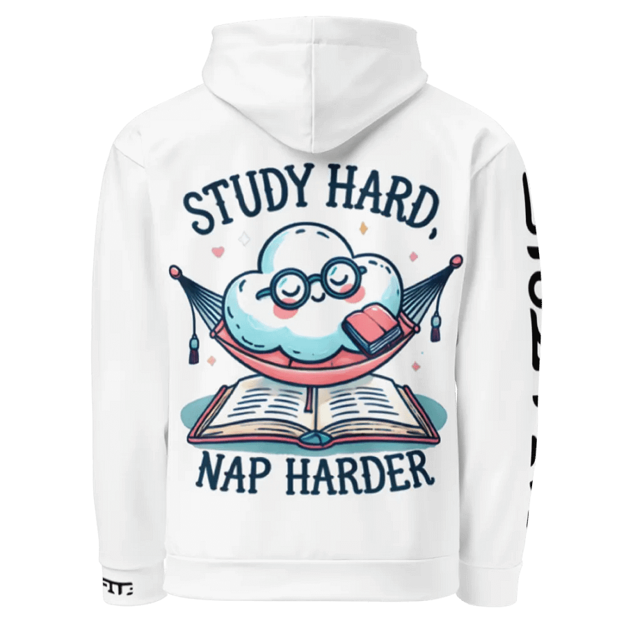 Study Hard Nap Harder - Recycled Hoodie product image (3)