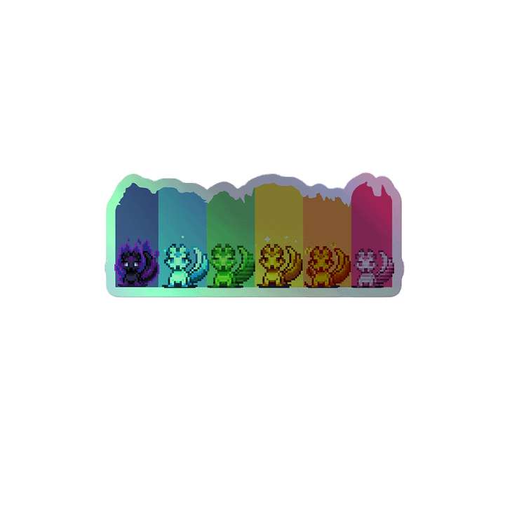 Prismatic Paws Holographic Sticker product image (2)