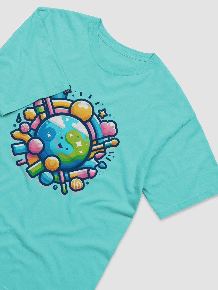 Smiling Planet Cartoon T-Shirt product image (32)