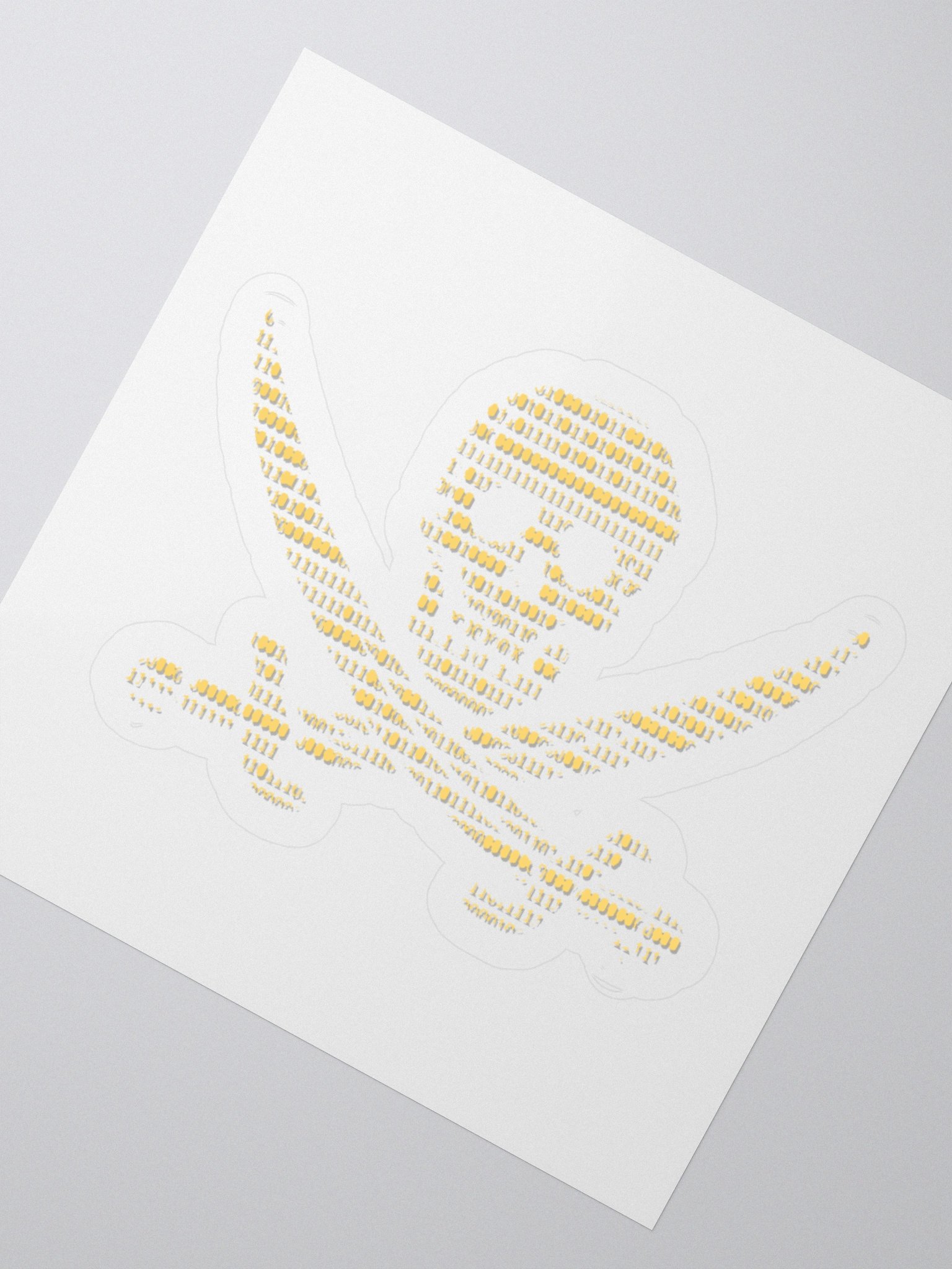 Binary Pirate Kiss Cut Stickers product image (6)