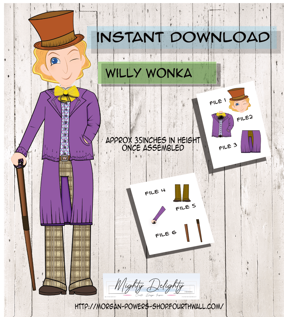 Willy Wonka Large Printable Party Decoration product image (1)