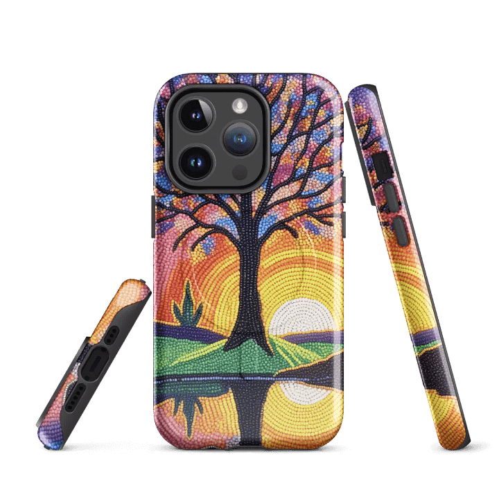 Sunset Tree Reflections Mosaic iPhone® Case product image (3)
