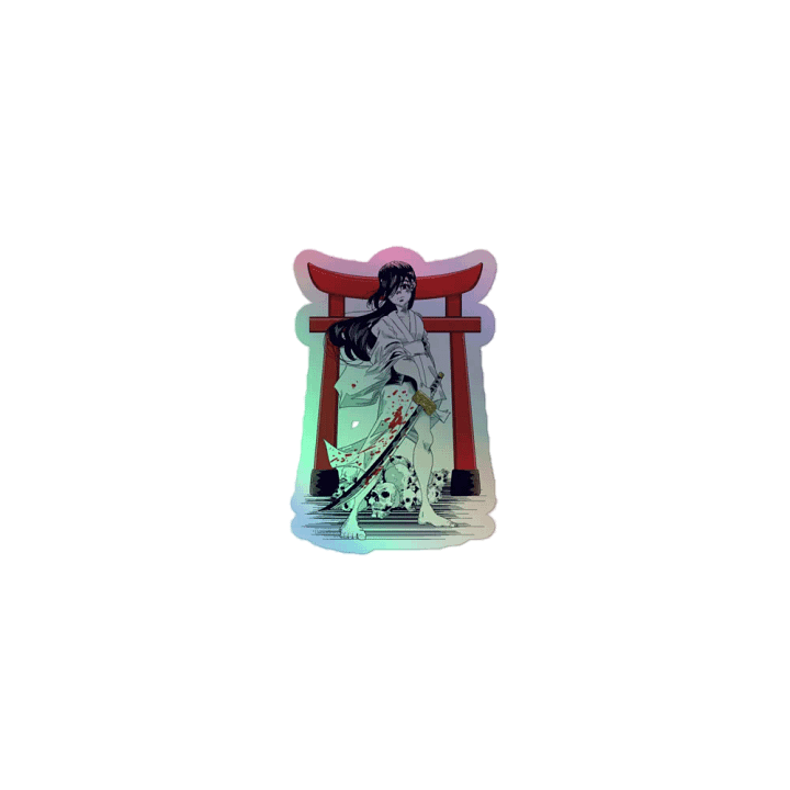 Bloodstained Katana Holographic Sticker Set product image (1)