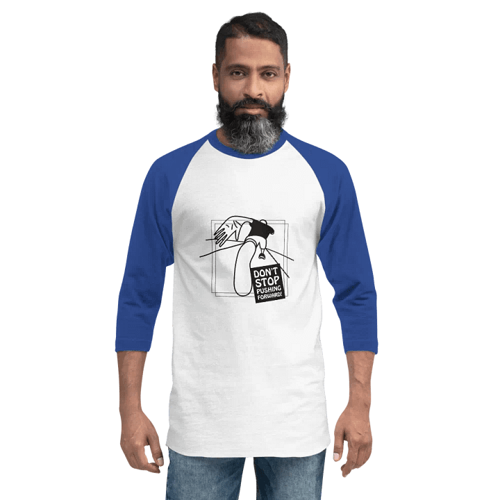 American Style College Raglan Tee - White/Royal product image (2)