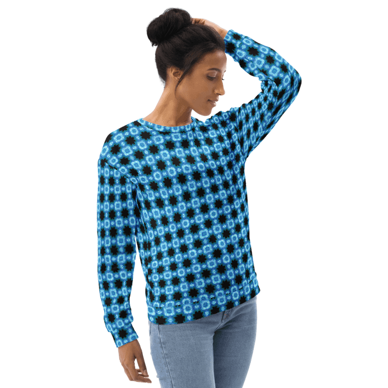 Abstract Shades of Green Pattern Unisex All Over Print Sweatshirt product image (7)