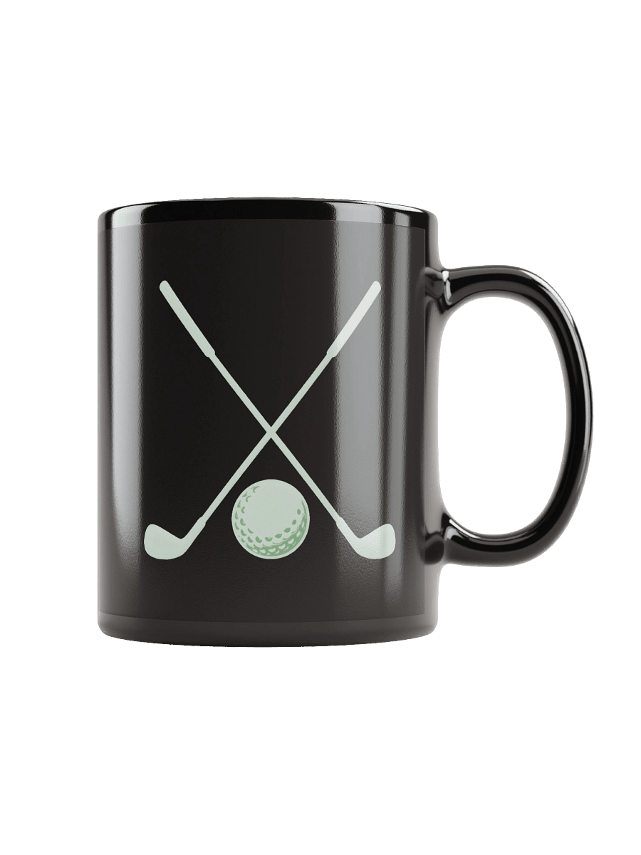 Swinging Golf Clubs Black Ceramic Coffee Mug product image (1)