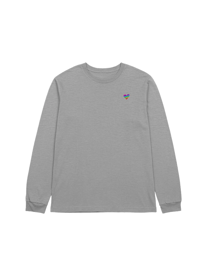 Rainbow Heart Bella+Canvas Supersoft Long Sleeve T-Shirt product image (1)