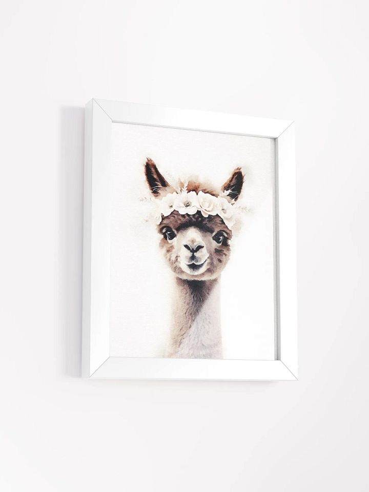 Floral Llama Framed Poster product image (54)