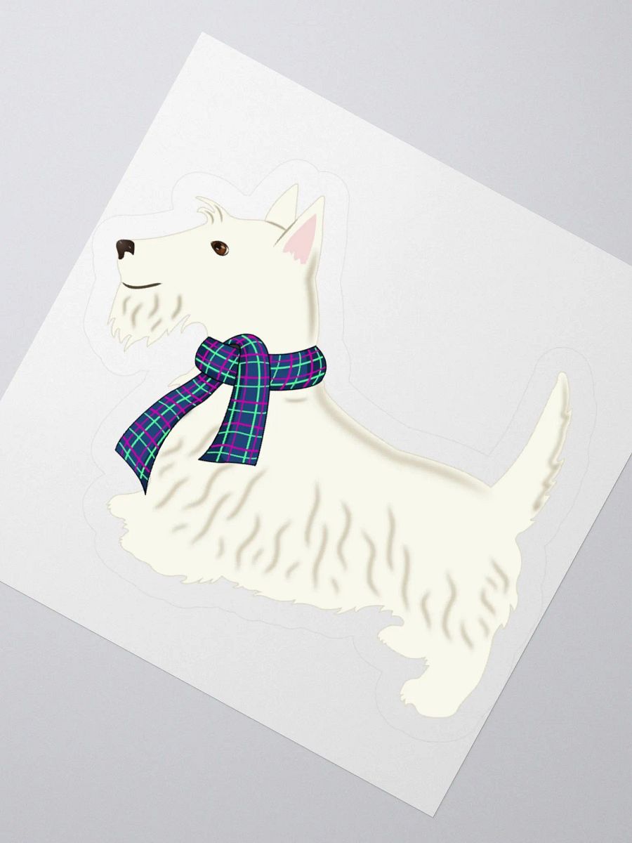White Scottie Dog Sticker product image (4)
