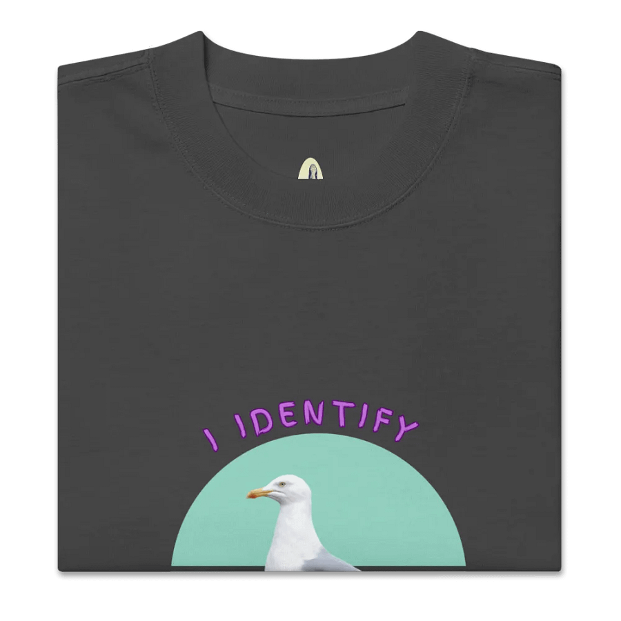 I Identify as a Seagull Oversized Faded T-shirt product image (11)