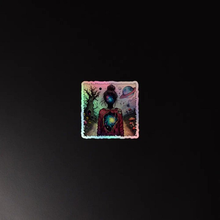 Lost in an AI dimension Kiss-Cut Holographic Sticker product image (4)
