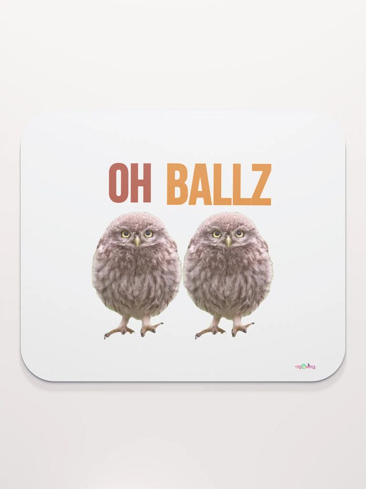 Oh Ballz Classic Mouse Pad (White) product image (1)