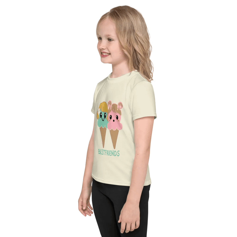 Best Friends Cartoon Ice Cream Cones Kids T-Shirt product image (3)