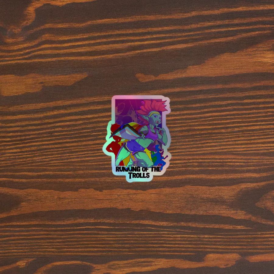 Troll Racer Holographic Sticker - by Eggu product image (5)