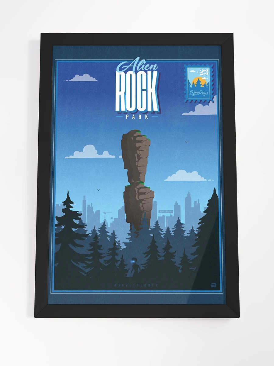 Alien Rock Park (Blue) Framed High-Quality Matte Artwork product image (4)