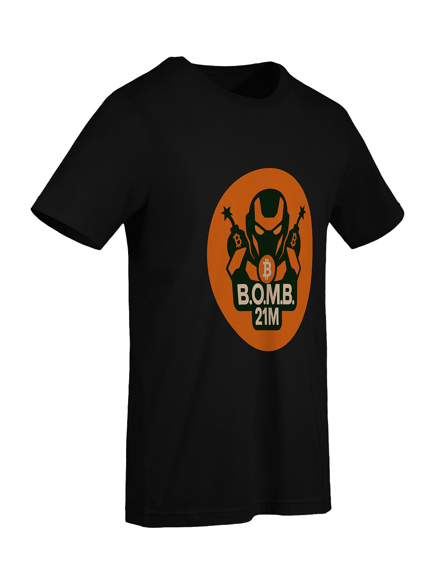 B.O.M.B. 21M BITCOIN OPTIMIZED MULTIFUNCTION BROADCASTER LOGO TEE product image (26)