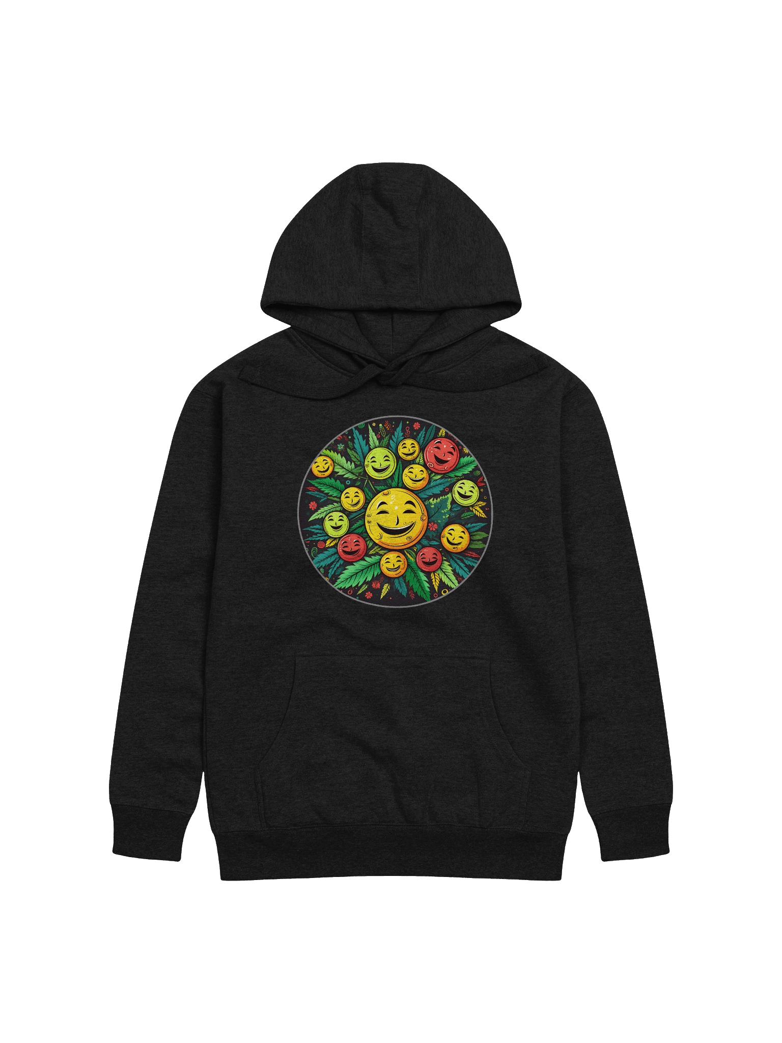 Get Happy - Cannabis Chemical THC - Smiley Design Unisex Premium Hoodie product image (5)