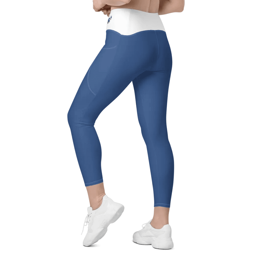 Women's High Waisted Leggings, Blue product image (6)