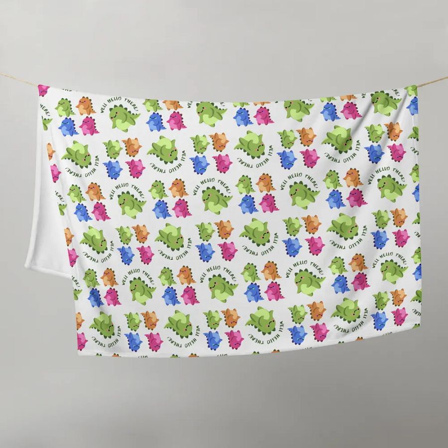 Cute Coloured Dinosaur Blanket product image (12)