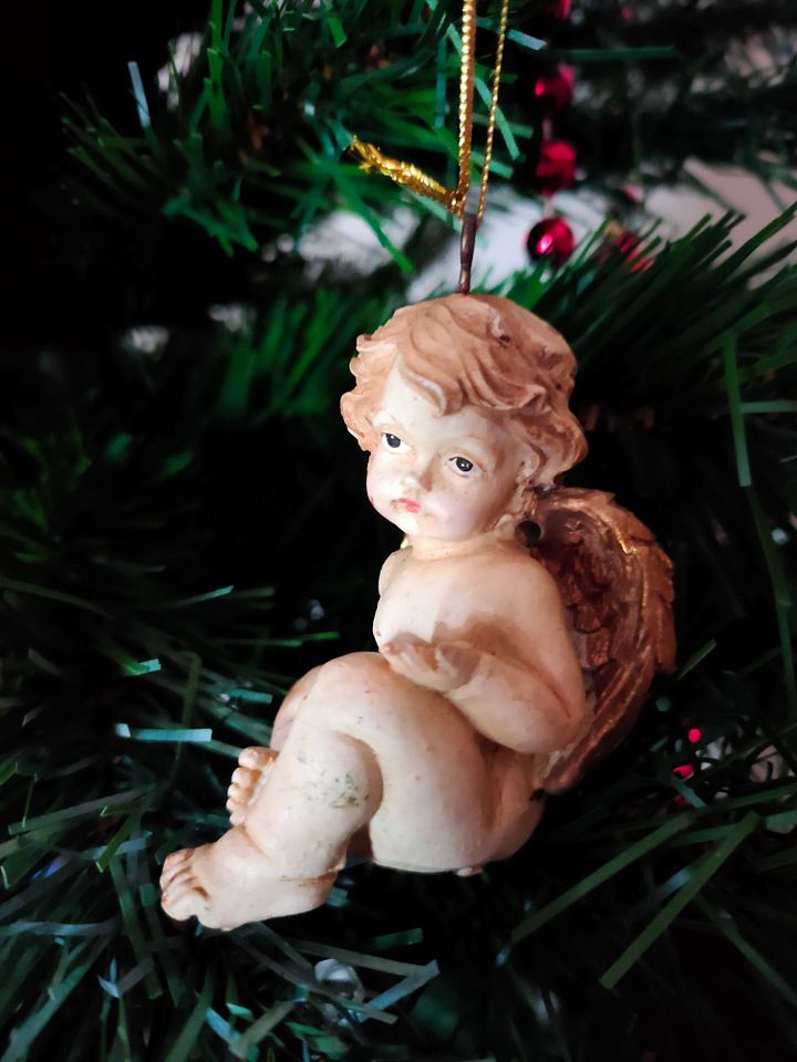 Anjo Vintage "Toque de Luz" para Árvore de Natal - Mão aberta product image (2)