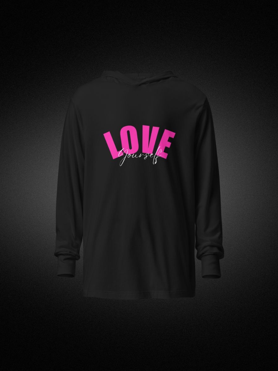 Love Yourself Hooded Long Sleeve Tee product image (9)