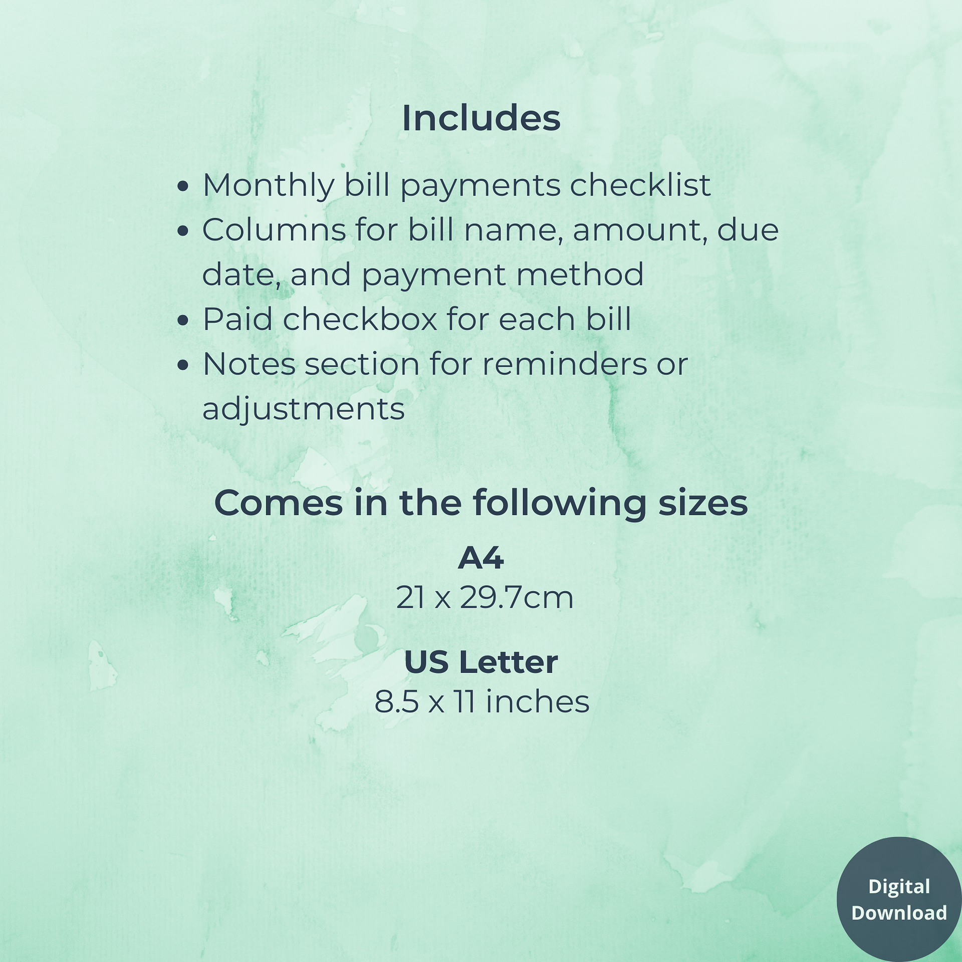 Bill Payments Checklist product image (5)