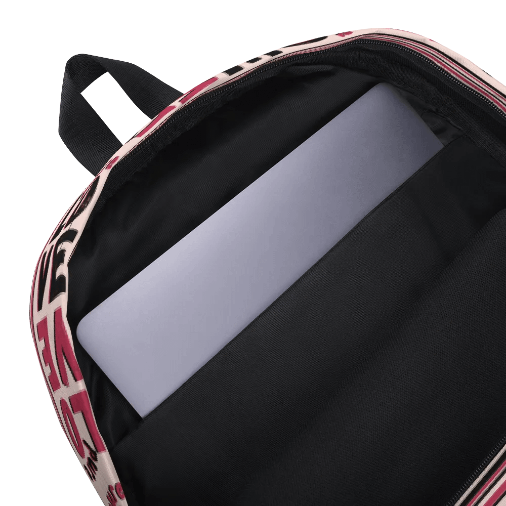 Pure LOVE dual Color Pattern on peach Background - All-Over Print Backpack product image (7)