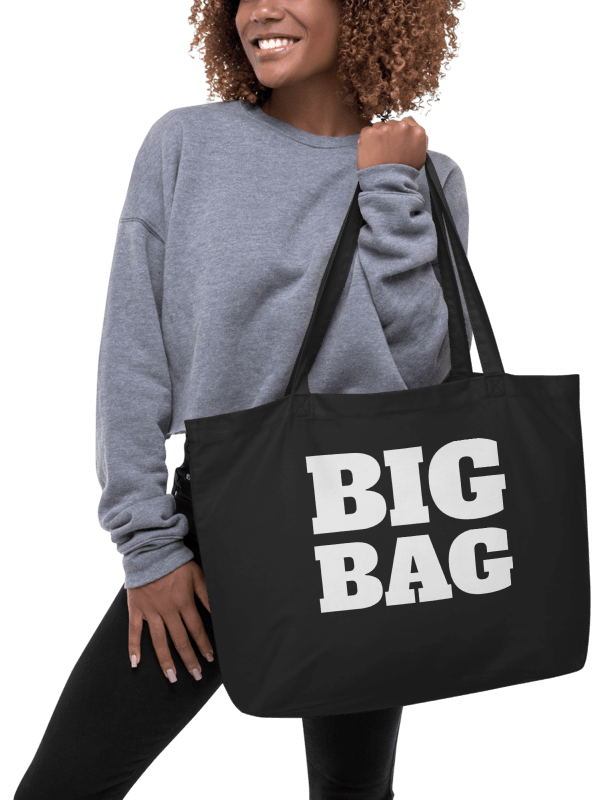 "Big Bag" Certified Organic Black Tote Bag product image (4)