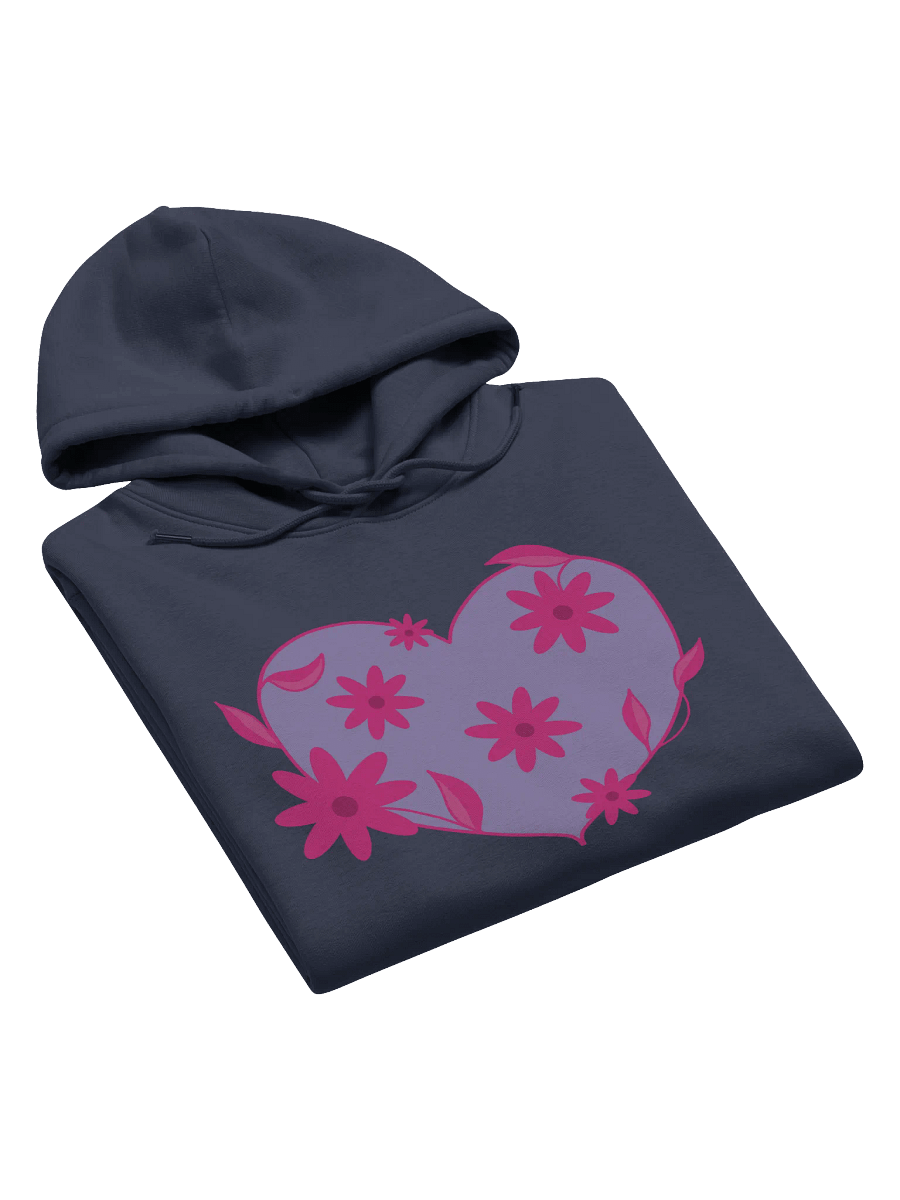 Purple Floral Heart Eco Hoodie product image (6)