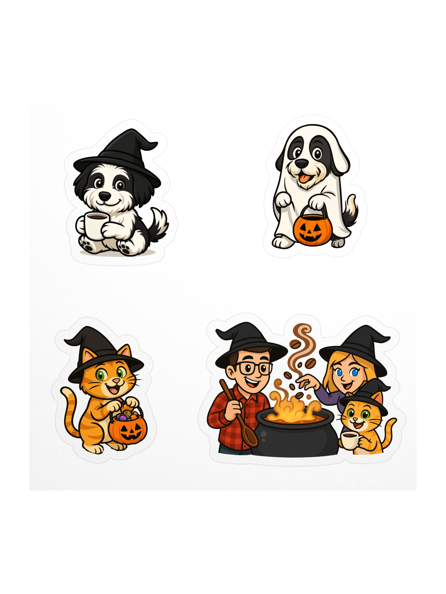 Witchy Halloween Kiss Cut Stickers Set product image (1)