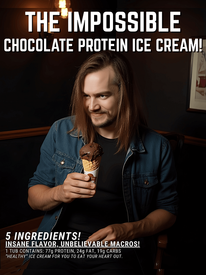 THE IMPOSSIBLE CHOCOLATE PROTEIN ICE CREAM! product image (1)