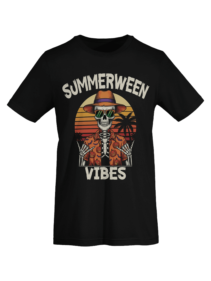 Summerween Halloween Vibes Skeleton Vacation tee product image (1)
