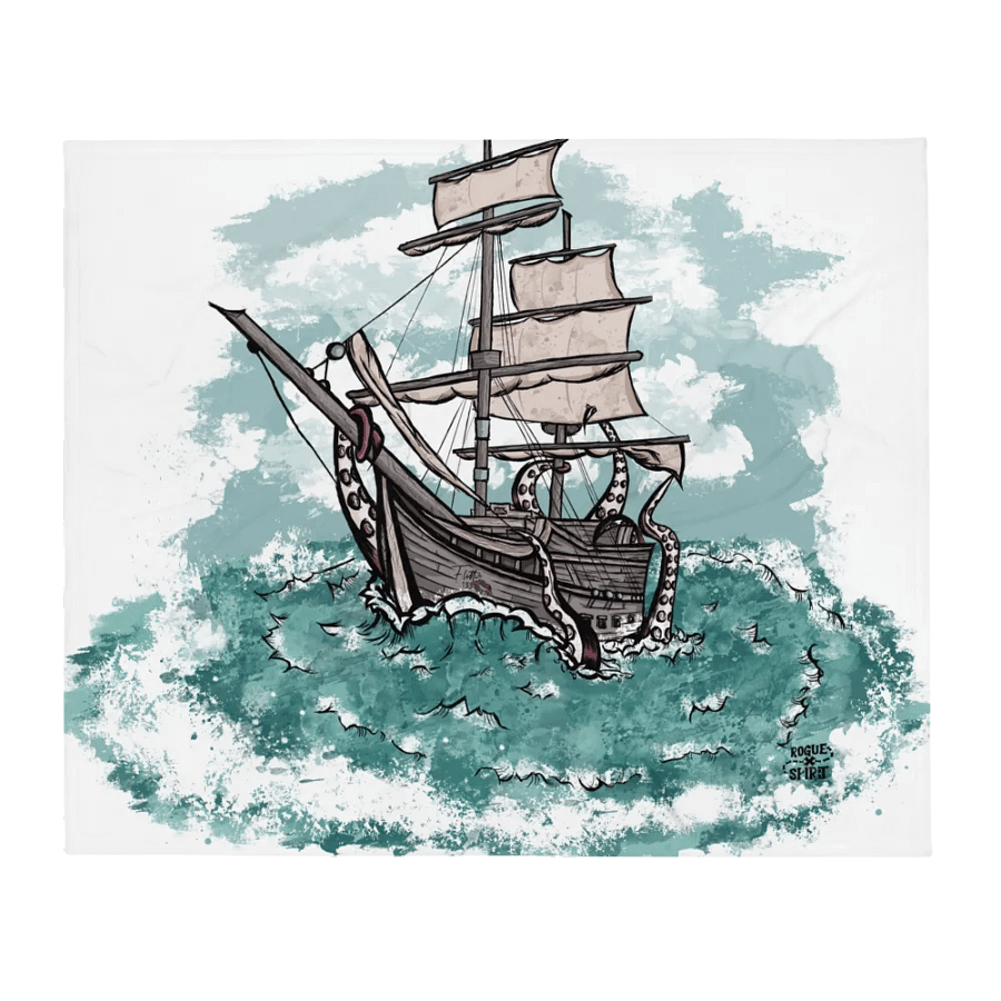 Kraken Attack Throw Blanket product image (2)