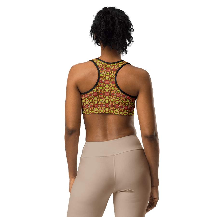 Tomato Glow – Vibrant Pattern Basic Sports Bra product image (6)