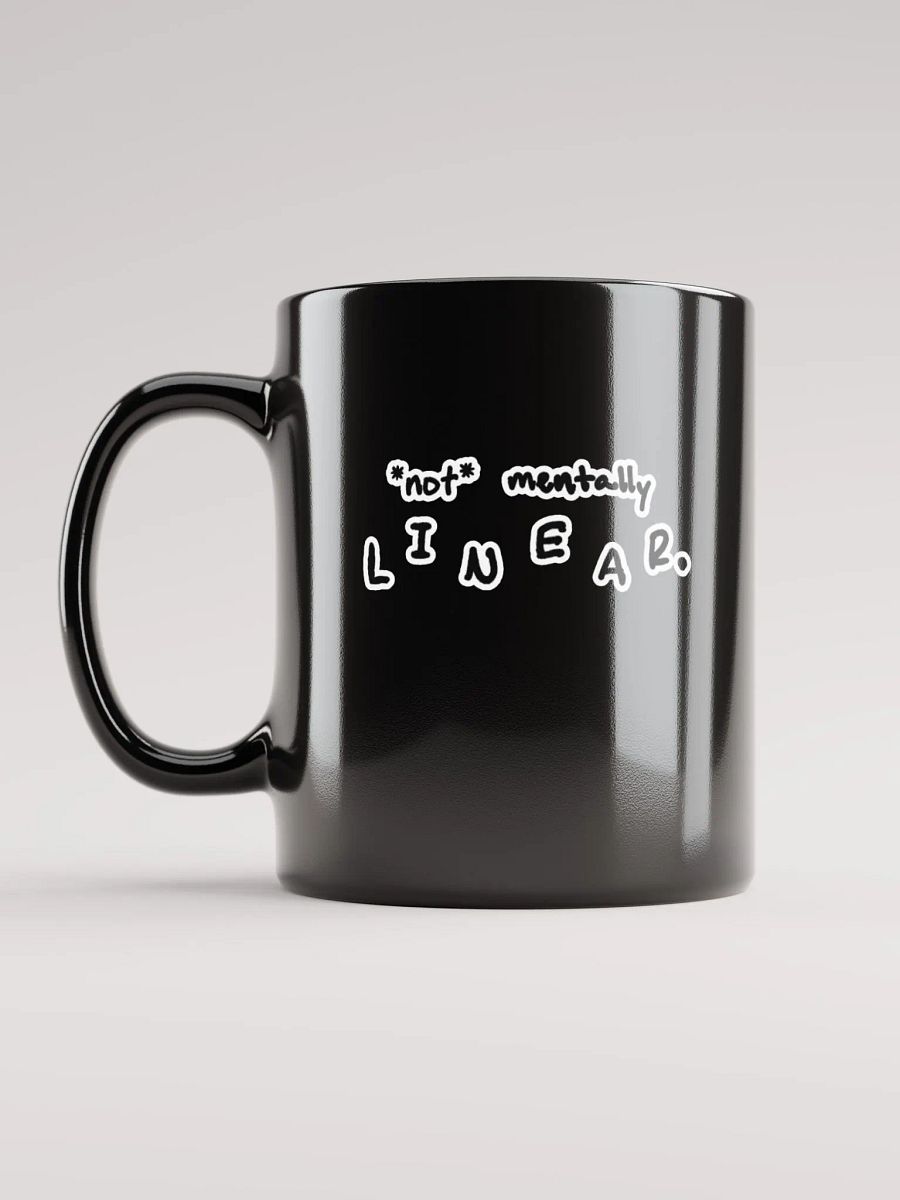 *not* mentally linear black glossy mug product image (1)