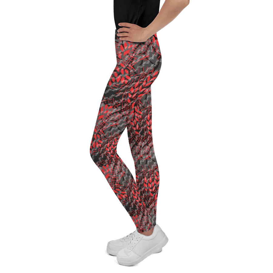 JoBeths' Signature Leggings 👖 Youth Red Leave's 🍃 Design product image (3)