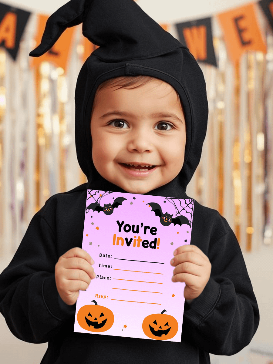 Free Printable Kids’ Halloween Party Invitation – Cute & Spooky product image (3)