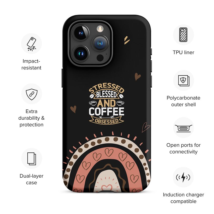 Aesthetic Coffee iPhone Case I Funny Quote I Rainbow I Phone Cover for Coffee Lovers I MAGSAFE COMPATIBLE product image (4)
