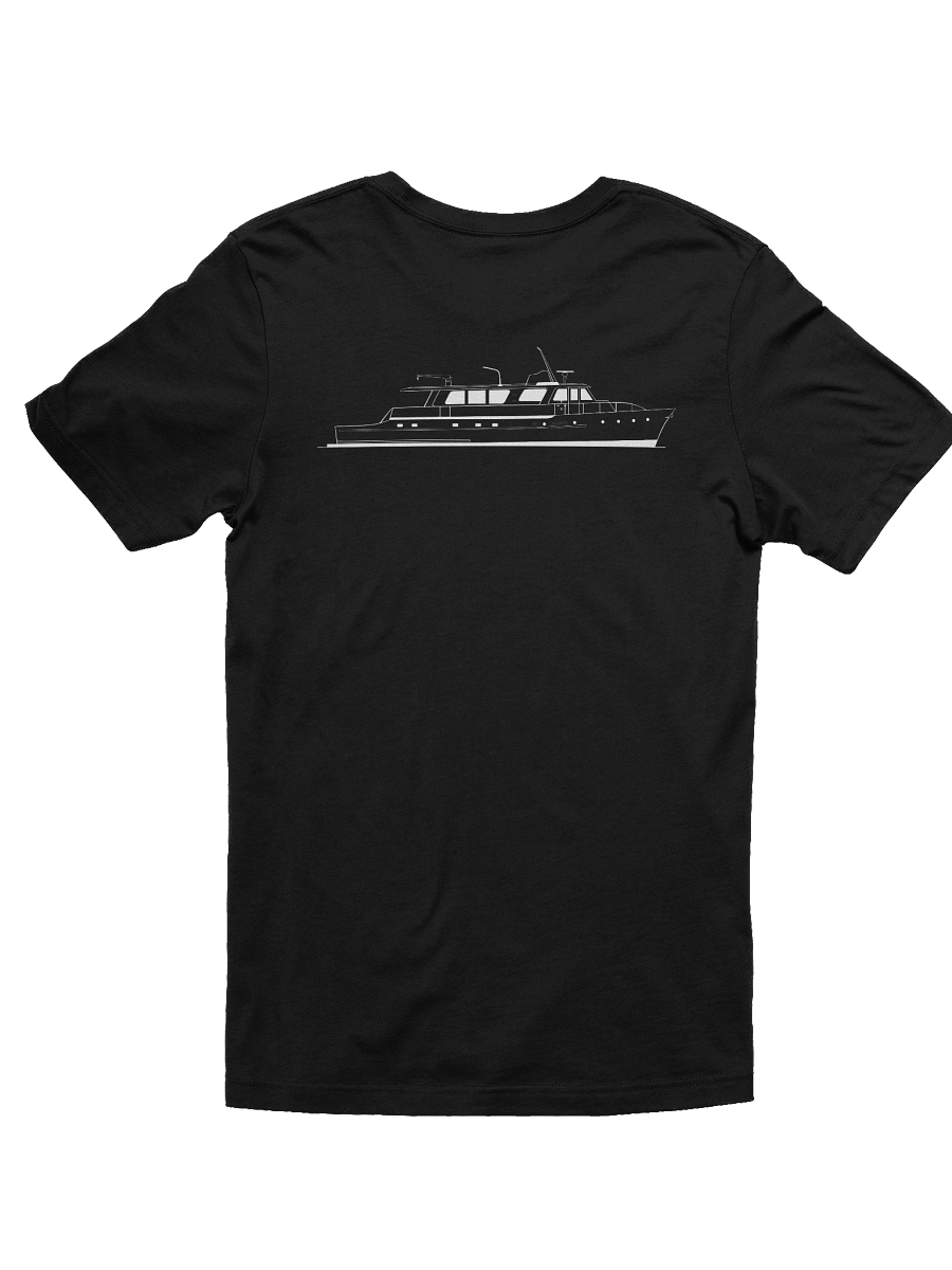 Ladies’ Scoop Neck T-Shirt– Boat Outline product image (2)