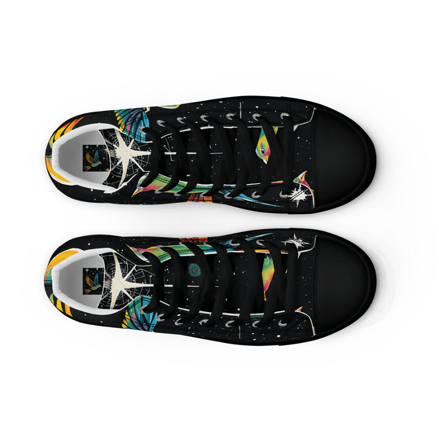 Celestial Flight women's High Top Canvas Shoes product image (9)