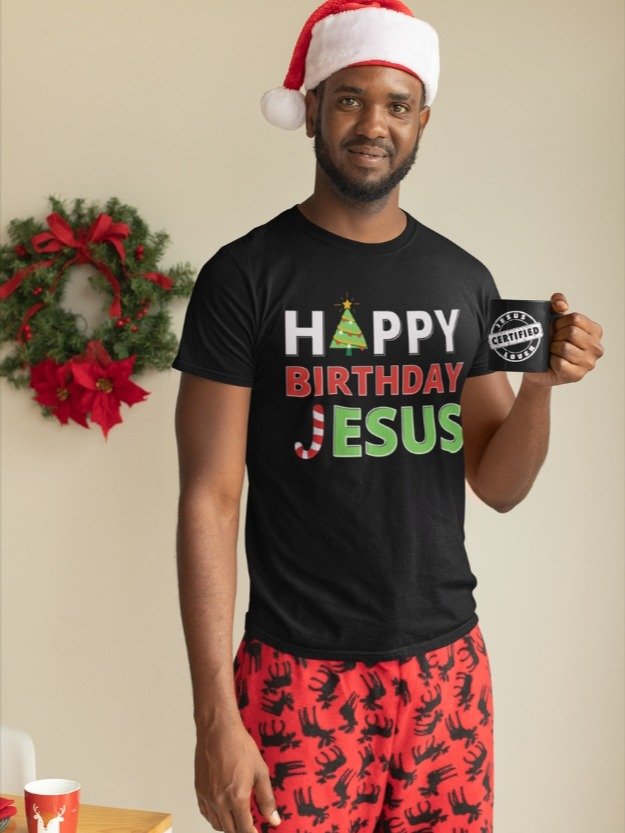 Happy Birthday Jesus Christmas T-Shirt product image (3)