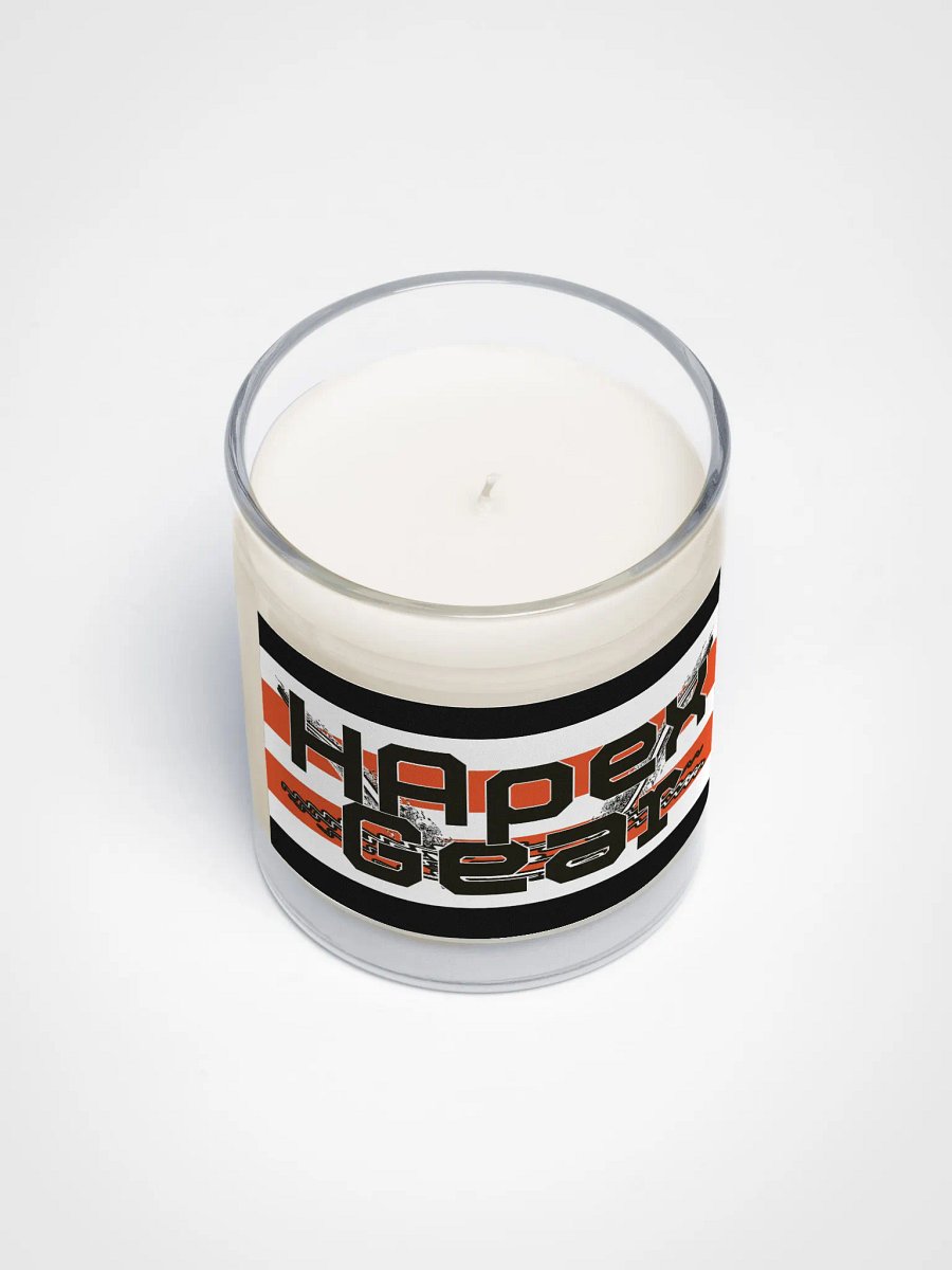 Black HApex Gear White Logo - Soy Wax Candle In A Clear Glass Jar product image (3)